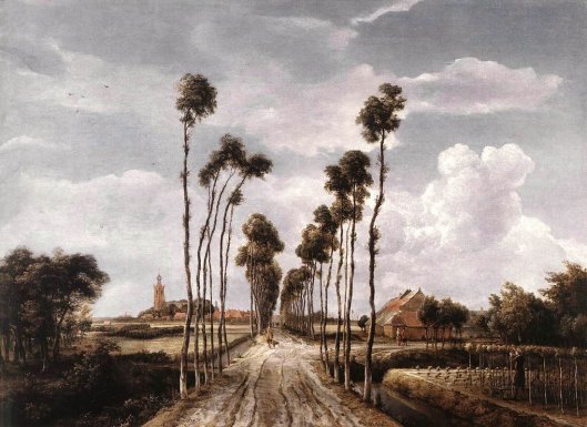 La avenida de Middelharnis. M. Hobbema, c. 1680. Londres, National Gallery.